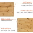 thumbnail image 3 of BlauKe® Wood Cutting Board for Kitchen – 15x10" Large Bamboo Cutting Board with Juice Groove and Handles – Wooden Chopping Board, Serving Tray, 3 of 12