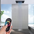 thumbnail image 4 of 20 X 14 Inch LED Shower Head Rain Shower Head Multi Functions Showerheads Square Ceiling Mounted Bathroom Shower Heads Waterfall Rainfall Shower Head High Pressure Bath Shower Matte Black, 4 of 8