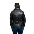 thumbnail image 7 of First Manufacturing WBL1589-S-BLK Womens Princess Cut Fashion Edition Moto Leather Jacket, Black - Small, 7 of 7