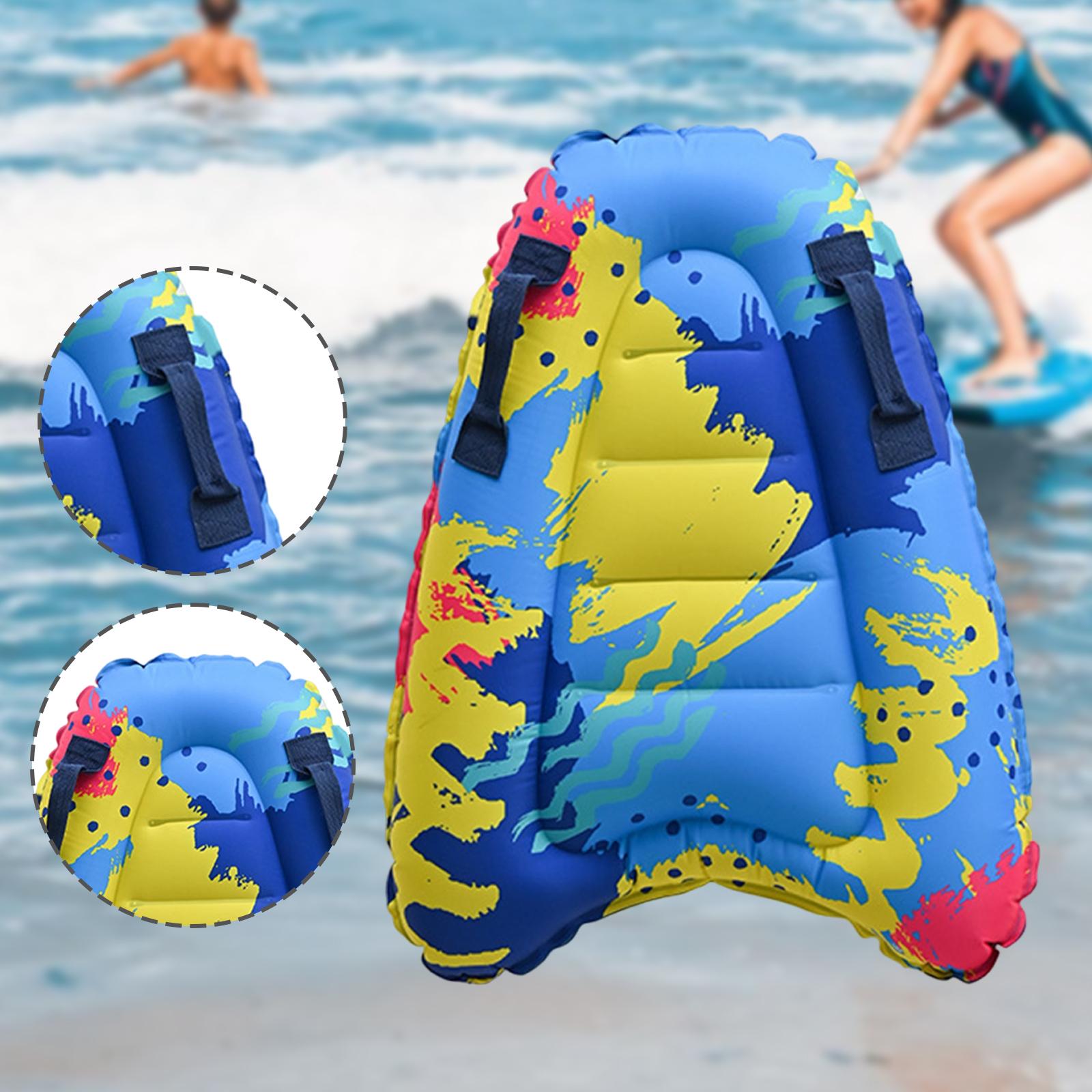 DimyFew Adults Kids Inflatable Surfboard with Handles Kids and Adults Surfing Body Board Multi