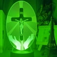 thumbnail image 3 of YSITIAN 3D Jesus Cross Night Light Lamp Illusion 7 Color Changing Touch Switch Table Desk Decoration Lamps Acrylic Flat ABS Base USB Cable Birthday Gift YT05-479, 3 of 5