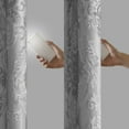 thumbnail image 3 of XYTRES Knitted Jacquard Paisley Total Blackout Grommet Top Curtain Panel, 3 of 15