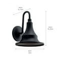 thumbnail image 4 of Kichler Hampshire 15 1/4" High Climates Black Outdoor Wall Light, 4 of 4
