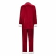 thumbnail image 3 of GPOECD Christmas Pajamas for Family Two Piece Long Sleeve Lapel Top and High Waist Pants for Family Outfits Pajama Set Winter for Mom,Red,S, 3 of 7