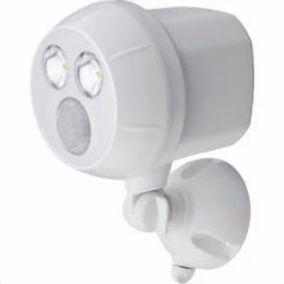 Mr. Beams 3520533 Motion-Sensing LED Spotlight - White  Plastic
