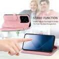 thumbnail image 5 of Phone Case for Xiaomi 14T Pro, Shockproof PU Leather Wallet Case with Card Slots Anti-Scratch Stand Magnetic Flip Zipper Pocket Cover for Xiaomi 14T Pro, Pink, 5 of 5