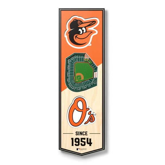 YouTheFan MLB Baltimore Orioles 3D Stadium Banner 6x19