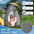 thumbnail image 2 of WoofPaw Pop Up Pod - Privacy Shower Tent with Carry Bag, Dressing Room, Instant Portable Toilet Stall for Camping, Beach, or Tailgate (Grey), 2 of 15