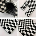 thumbnail image 5 of Kukuzhu Checkered Bags for Women Checkerboard Tote Bags Plaid Handbag Versatile Street Fashion Wrist Bag Womens Knitted Pouch Retro, 5 of 5