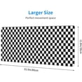 thumbnail image 4 of Checkerboard XXL Extended Desk Pad Large Keyboard Gaming Mat AntiFray Stitched Edges, WaterResistant Laptop Desk AntiSlip Mousepad for Office and Home, 4 of 6