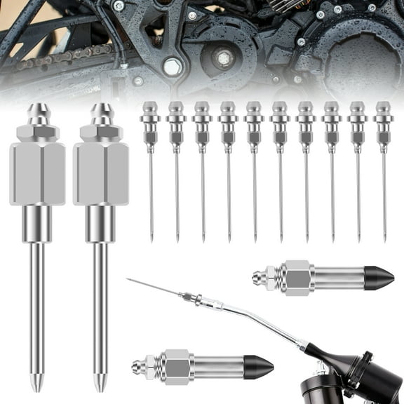 Grease Needle Accessory Set Solid Machinery Grease Nozzles Anti Leaking Grease Needle Nozzles Kit Easy to Transport Grease Injector Needle Adapter Set for Lubricating