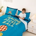 thumbnail image 3 of Castle Fairy Sport Pickleball Bed Sheets 4-Piece, Checkered Paddle Pattern Full Size Sheets, Blue Red,1 Fitted Sheet, 1 Flat Sheet and 2 Pillowcases, 3 of 6