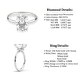 thumbnail image 6 of Cora Jewellery 3.75CT Oval Moissanite Enagagement Ring for Women, Hidden Halo Ring, 10K White Gold, 6 of 7