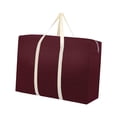thumbnail image 2 of Bolsa de mudanza, bolsa de lona, multifuncional, portátil, con asas, organizador de embalaje, bolsa de almacenamiento para viajes, dormitorios, sótano 48x30x25 cm Borgoña, 2 of 8