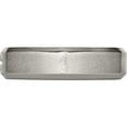 thumbnail image 3 of Titanium Brushed Center Cross Design 6mm Beveled Edge Band (Size 10) Made In China tb334-10, 3 of 5