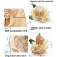 thumbnail image 6 of Women's Organza Church Hat- Fascinator Bridal Floral Tea Party Wedding Hat, Flower Wide Brim Sun Hat, 6 of 6