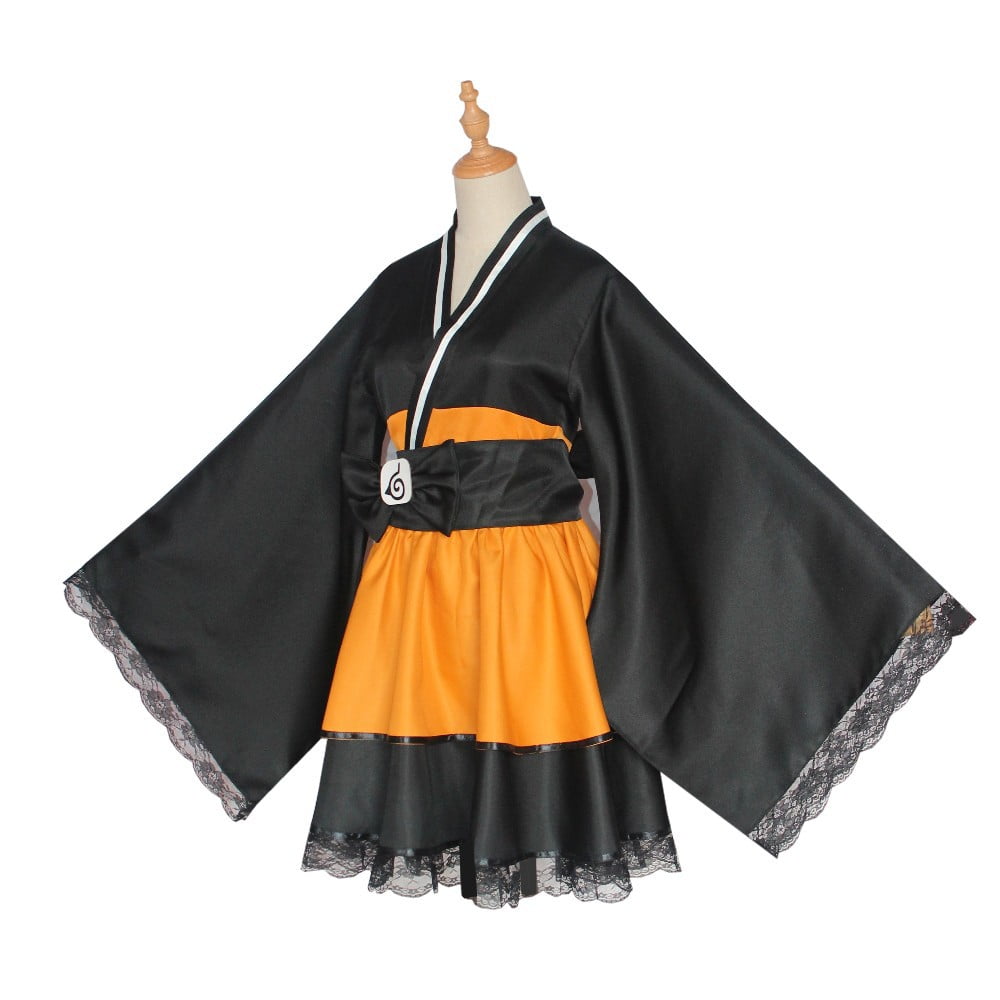Buy Naruto kimono Dress Uzumaki Naruto Women Kimono Halloween Cosplay Costume for Girls Online ...