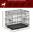 thumbnail image 6 of MidWest iCrate for Dogs & Cats, Metal, Double Door, Includes Leak-Proof Pan, Floor Protecting Feet, Divider Panel, Foldable, Black, 18" L x 11.70" W x 14.22" H, 6 of 6