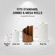 thumbnail image 5 of Mountain Paper Towel Holder Countertop, Natural Mango Wood Round Base with Iron Stand, Rustic Wooden Dispenser for Jumbo and Mega Rolls, Effortless One Hand Tearing for Kitchen, 5 of 7