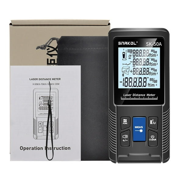 Mistaha High Precision Laser Distance Meter Portable Electronic Infrared Measurement Tool with Data Storage and Adjustable Measurement Unit