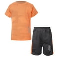 thumbnail image 3 of Vxuxlje Kids Boys Summer Sporty Leisure Short Sleeves T-shirt Shorts Set Quickly Dry Sport Basketball Orange 160, 3 of 7