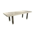 thumbnail image 3 of Modrest Lenny 94.5" Modern Stainless Steel Dining Table in White/Black, 3 of 5