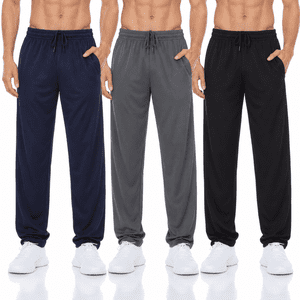 Daresay Men's Lightweight Mesh Jogger Pants 3-Pack