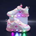 thumbnail image 1 of Disney nuevo coreano niñas dibujos animados bebé niñas princesa congelada niños elsa luz led casual sports shoes21-Insole 13,3 cm Gao Jinjia LED, 1 of 2