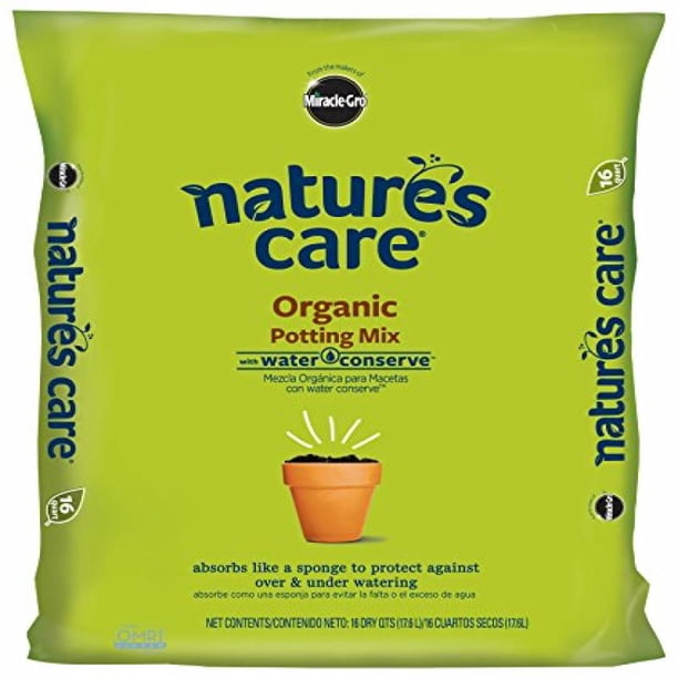 MiracleGro 71686127 Nature's Care Organic Potting Mix with Water