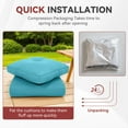 thumbnail image 5 of Planntonneo Outdoor Wicker Furniture Cushion Set, 25 x 22 x 4 Deep Seat Patio Chair Cushions, Lake Blue, 3 Sets, 5 of 8
