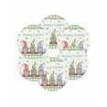 thumbnail image 7 of 13 Inch Round Placemats Set of 6, Easter Non Slip Heat Insulation PP Table Mats, Funny Bunny Ear Gnomes Colorful Eggs Flowers Plaid Washable Place Mats for Kitchen Dining Party Table Decor, 7 of 7