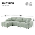 thumbnail image 2 of MAYEERTY 110" Modular L Shape Sofa Boucle Fabric Pull-line Design Sturdy Frame Free Combination, 2 of 8