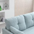 thumbnail image 6 of BISHE L Shaped Sectional Sofa with Pullout Bed, 81 Inch Convertible Sleeper with Reversible Chaise & Storage Seats, 2 in 1 Pull Out Couch with Side Pockets for Living Room, Apartment, Mint Green, 6 of 7