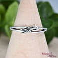 thumbnail image 2 of SS DESIGNS Minimalist Infinity Knot Promise Ring for Women, Solid 925 Sterling Silver Elegant Infinity Symbol Statement Ring, Gift for Her, 2 of 4
