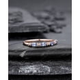 thumbnail image 4 of Marquise Alexandrite Wedding Band, 14K Rose Gold Engagement Band, Straight Matching Band, Promise Ring, Engagement Ring Gift for Women, 4 of 5