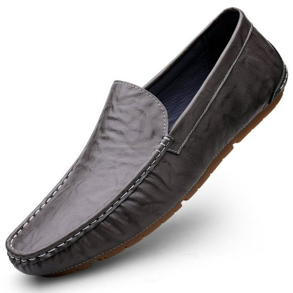 Men's Casual Loafers Slip On Leather Shoes Lightweight Driving Shoes Moccasins Classic Penny Loafer Flats Boat Shoes Outdoor Walking Shoes