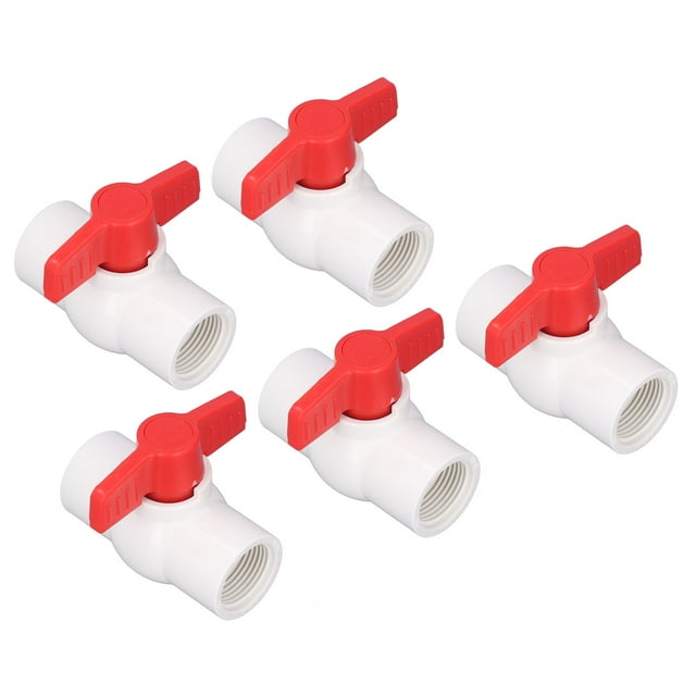Screw Ball Valve Switch, Water Supply Ball Valve Quick Connect 5Pcs High Strength Reduce Leak With T Handle For Pipe 20mm ID