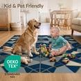 thumbnail image 4 of ODIKA 4'x6' Ultra-Soft Area Rug, Balanced Composition Repeating Shapes Clean Edge Abstract Art None Washable, Bare feet friendly, Silk-Touch for Bedroom Home office, 4 of 7