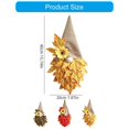thumbnail image 3 of Maple Gnomes Wreath with Soft Lights Front Door Hanger Thanksgiving Decorations Harvest Festival Ornament for Home Yellow, 3 of 4