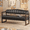 Black, variant on 57.83" Waiting Room Bench, Mid-Century Modern Reception Sofa with Tufted Backrest and Nailhead Trim, Black PU Leather Commercial Waiting Bench for Beauty Salon, Spa, Office, Barber Shop, Dark Brown