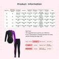 thumbnail image 5 of ZDHoor Girls 2Pcs Sports Dance Outfit Set Long Sleeve Leotard with Leggings for Gymnastics Workout Rose 13-14, 5 of 5