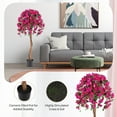 thumbnail image 5 of Gymax 4.5FT Artificial Tree Azalea Artificial Tree w/ Plastic Pot for Indoor & Outdoor, 5 of 10