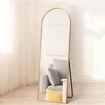 thumbnail image 4 of Aluminum Alloy Full-Length Mirror Arch Decorative Mirror 64"x21",Gold with Bracket, 4 of 6