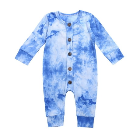

Baby’s Gradient Round-Neck Long-Sleeves Romper for Toddler