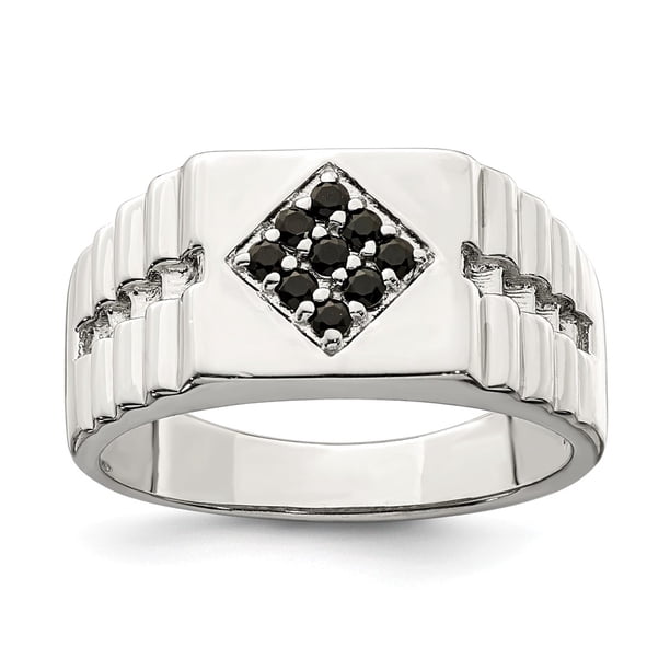 Jewels Solid 925 Sterling Silver Men S Onyx Ring Band Size 9 5 Walmart Com Walmart Com