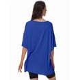 thumbnail image 4 of Women's Oversized Short Sleeve Crewneck T-Shirt - Casual Basic Tee, Summer Comfort Top, Relaxed Fit Shirt, 4 of 6