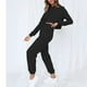thumbnail image 3 of Chándal De Mujer, Traje Deportivo Cómodo De Poliéster Para Mujer, Manga Larga Para Oficina ANGGREK Negro S, 3 of 6