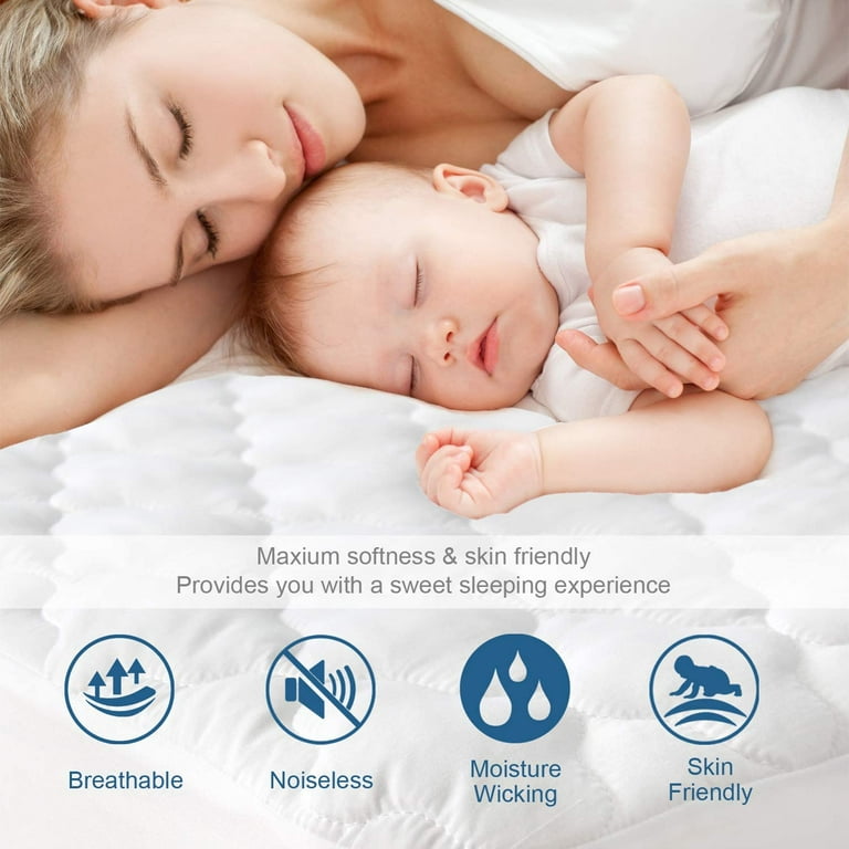 Full Mattress Protector Waterproof Breathable Noiseless Full