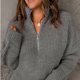 thumbnail image 5 of Suéter de mujer, elegante suéter de punto con cremallera, suéter de cuello alto para mujer, otoño, suéter de punto grueso para mujer, suéter de invierno, suéter de punto casual, suéter, 5 of 6