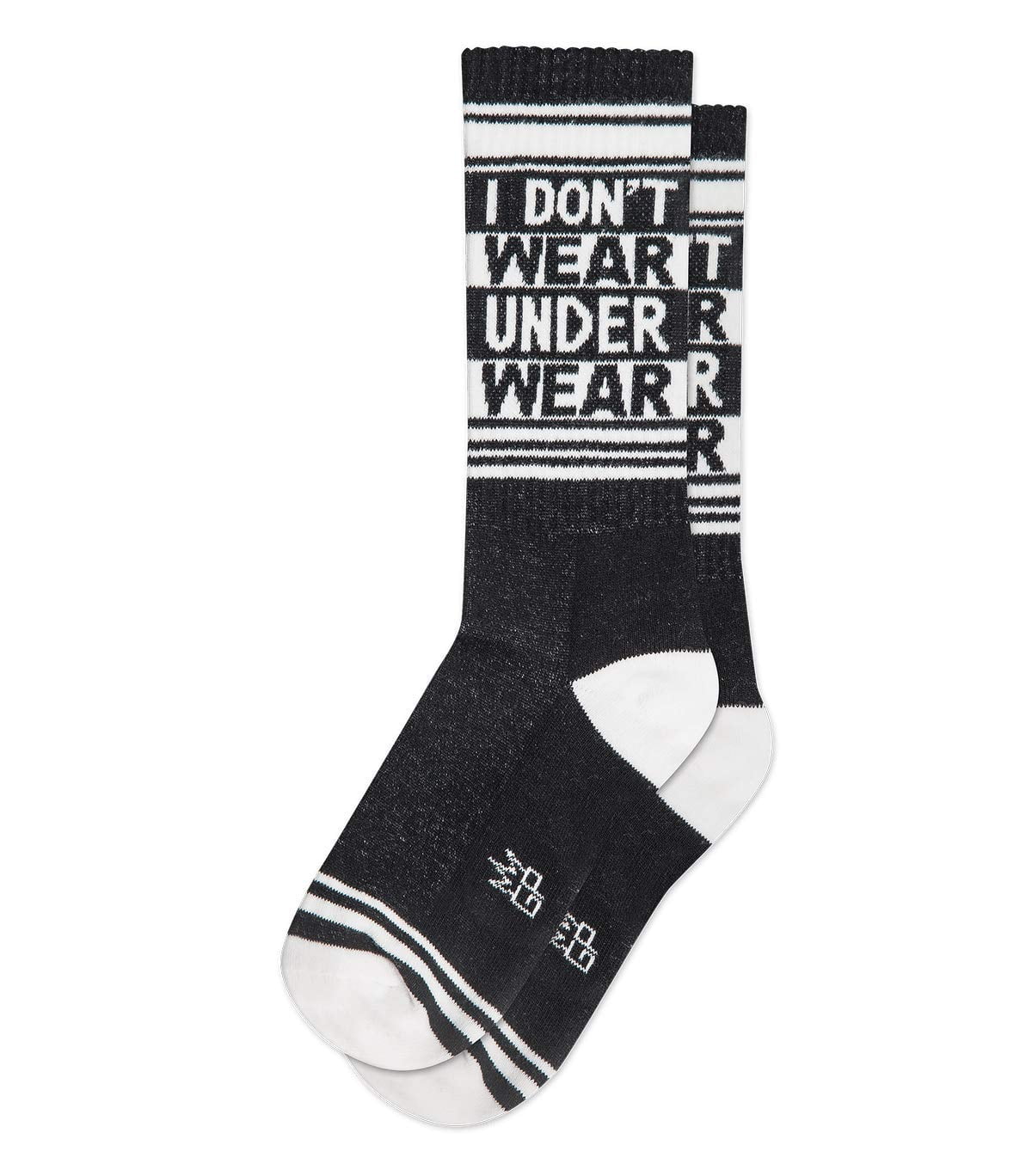 I DON'T WEAR UNDERWEAR Socks by Gumball Poodle, Ribbed Gym Socks Unisex ...